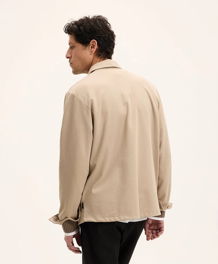 Heren overshirt beige