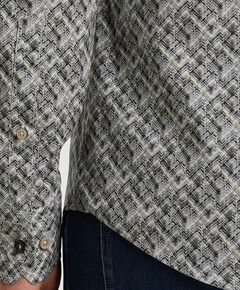 Heren overhemd lange mouw grijs