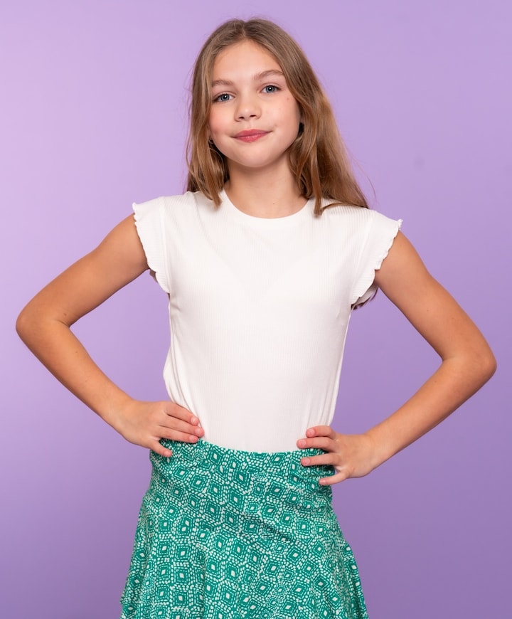 Meisjes T-shirt ecru