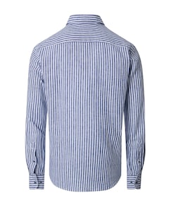 Heren overhemd lange mouw blauw