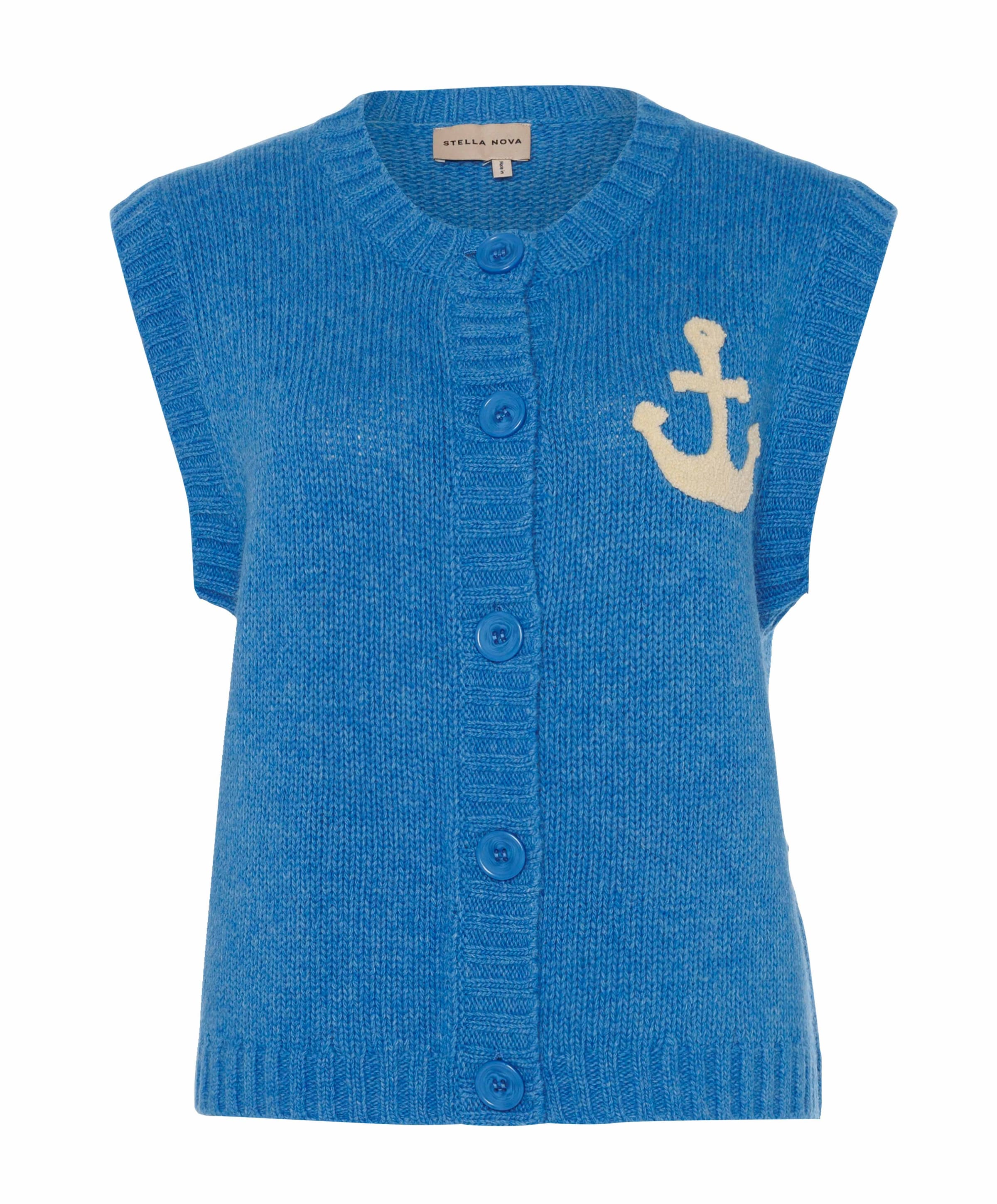 Dames gilet blauw