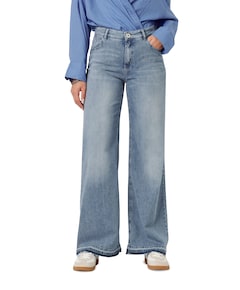 Audrey Wide Leg Palazzo dames jeans blauw
