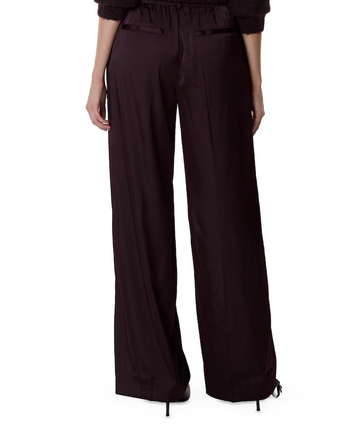 Jules bold satin smart  dames broek paars