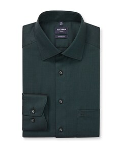 Heren overhemd lange mouw groen
