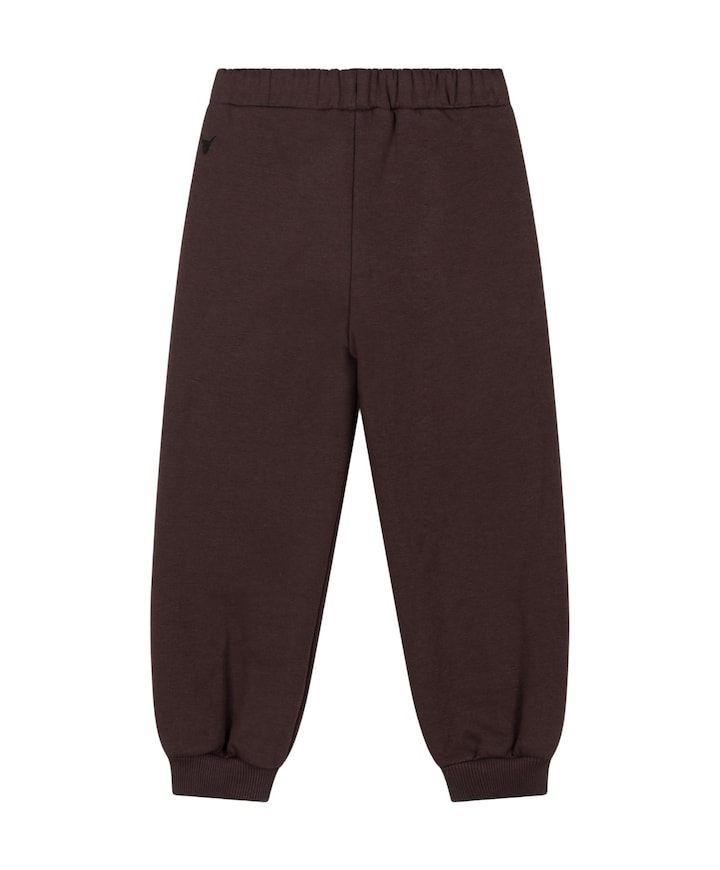 knitted pintuck uniseks broek bruin