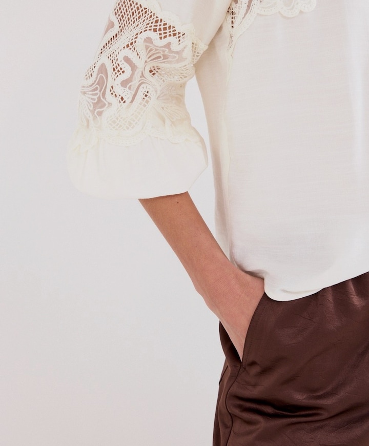 Dames blouse ecru