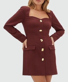 Dames jurk bordeaux