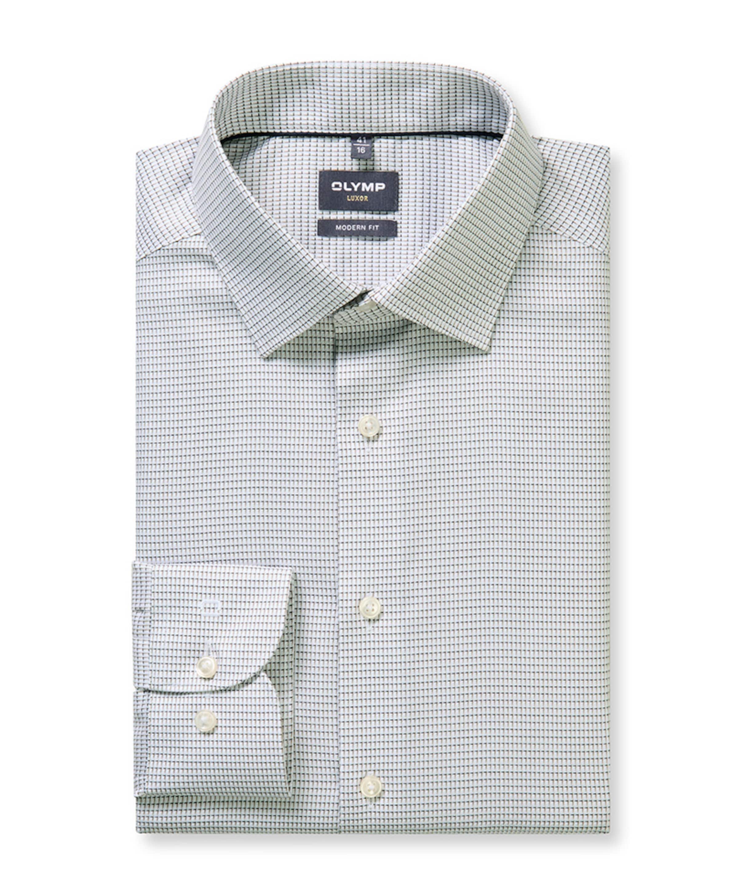 Heren overhemd lange mouw beige