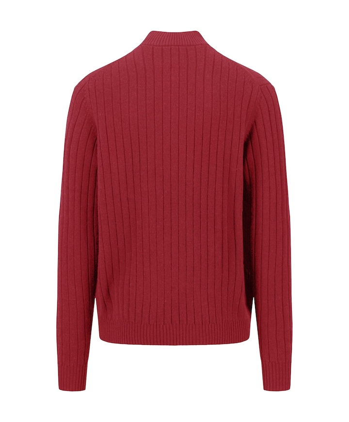 Heren trui met rits rood