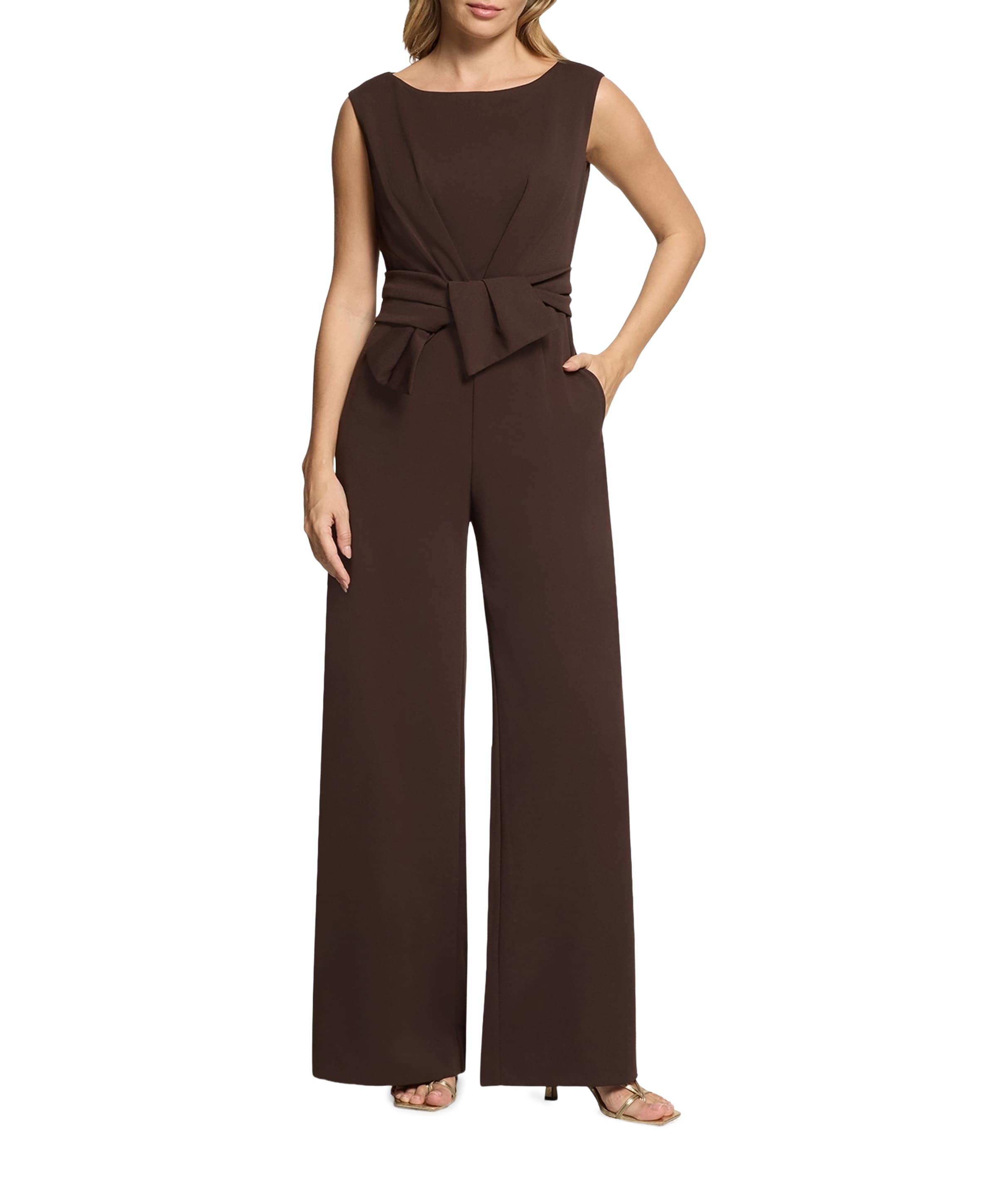 dames jumpsuit bruin