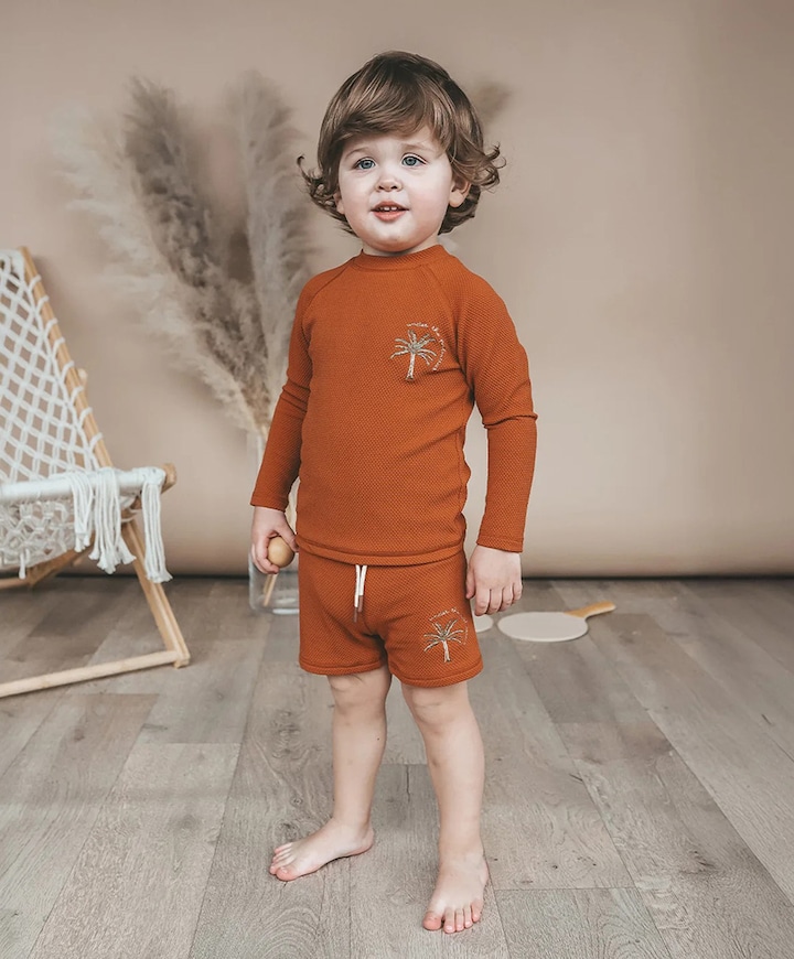 Jongens zwemshort brique