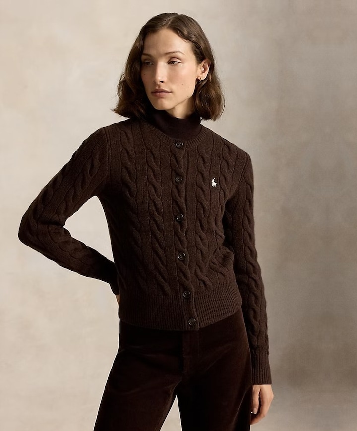 Dames vest bruin