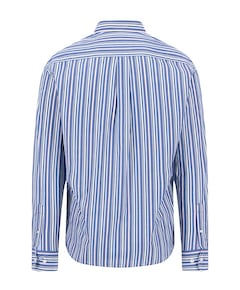 Heren overhemd lange mouw blauw