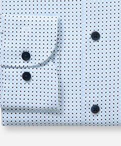 Heren overhemd lange mouw blauw