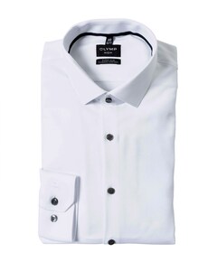 Heren overhemd extra lange mouw wit