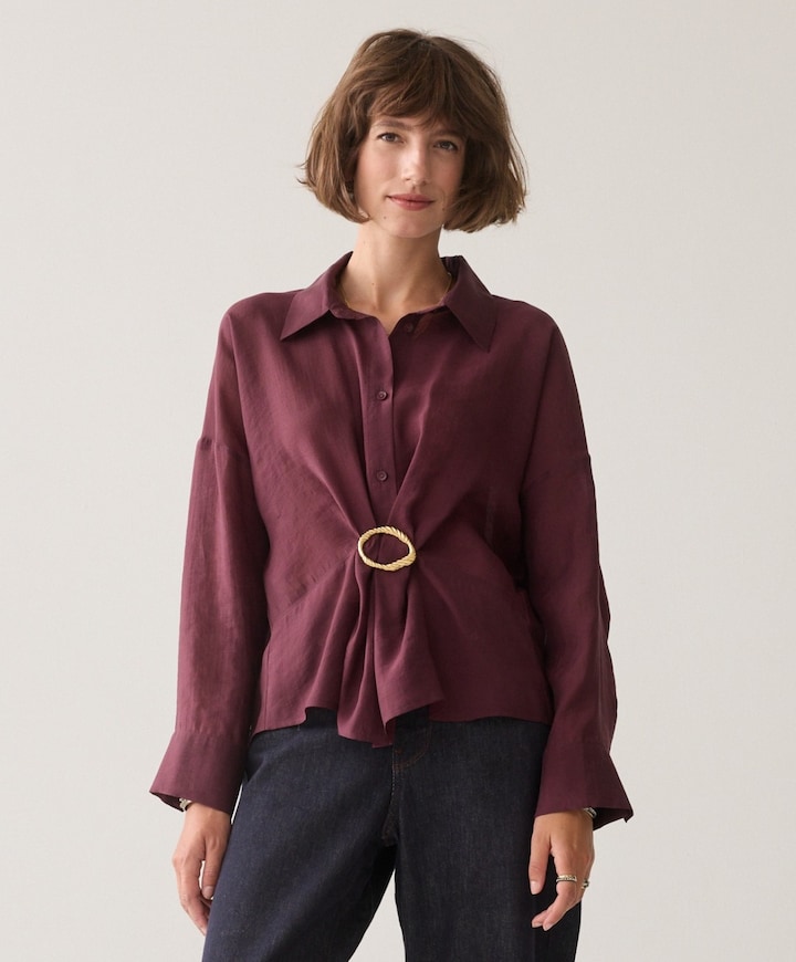 Dames blouse bordeaux