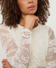 Dames longsleeve ecru
