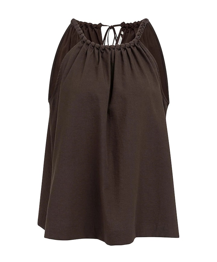 Dames top bruin