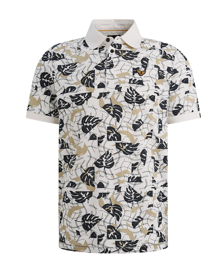 Heren polo ecru
