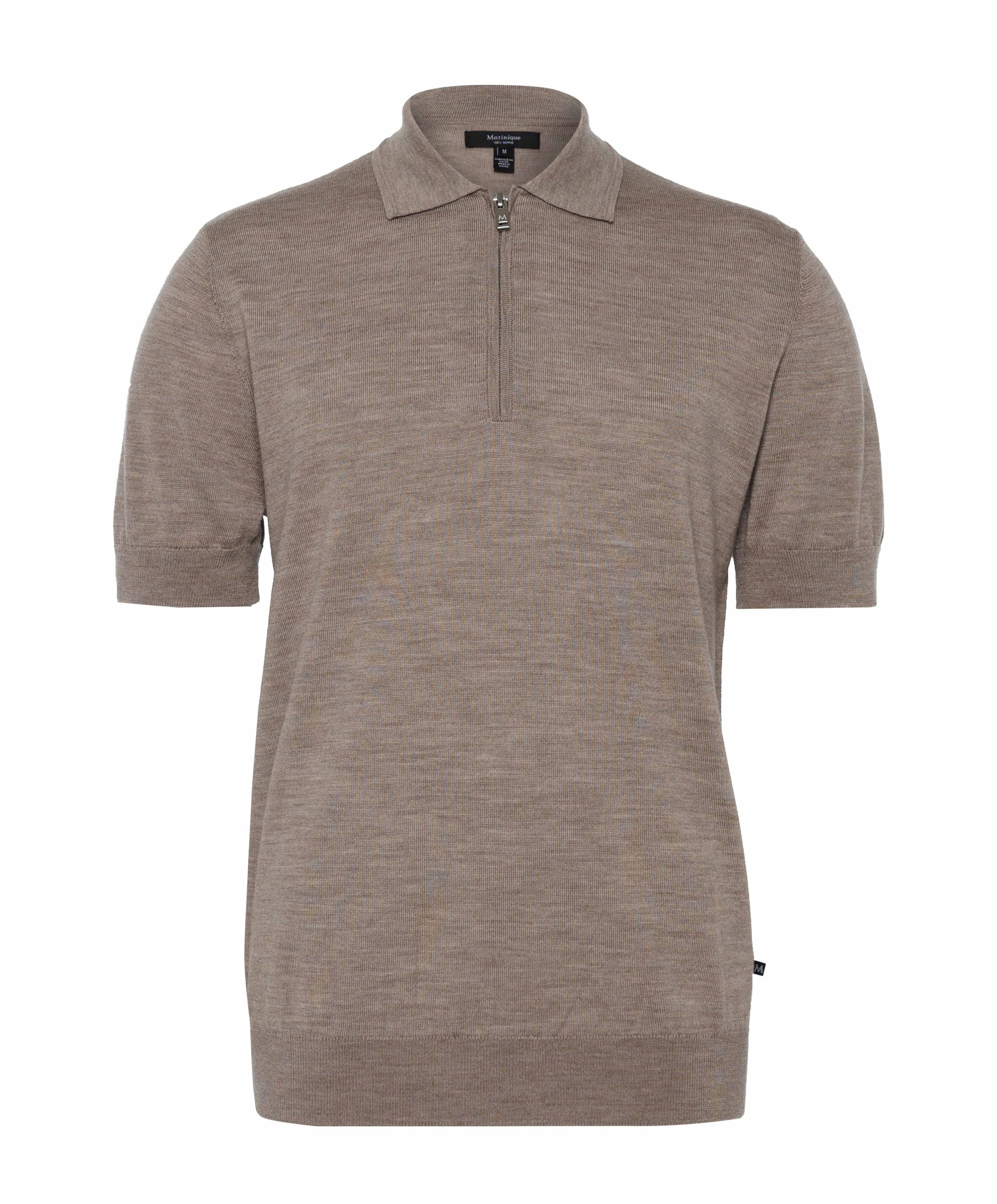 Heren polo beige