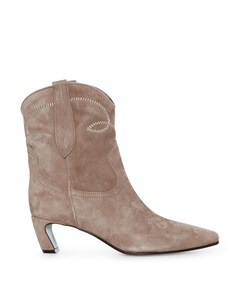 dames enkellaarzen beige