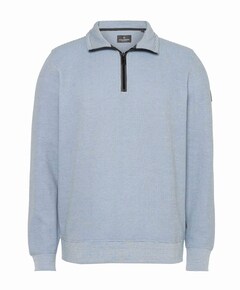 Heren trui met rits blauw