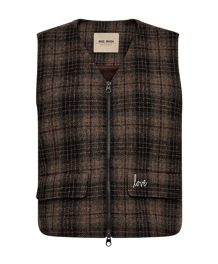 Dames gilet bruin