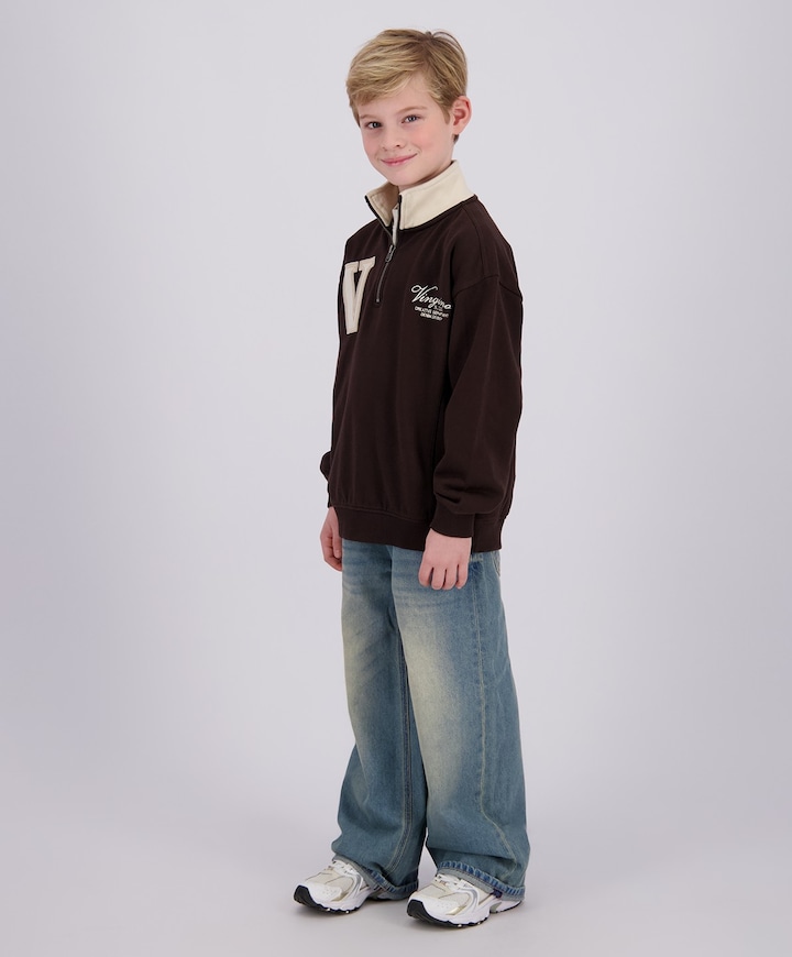 Jongens sweater bruin