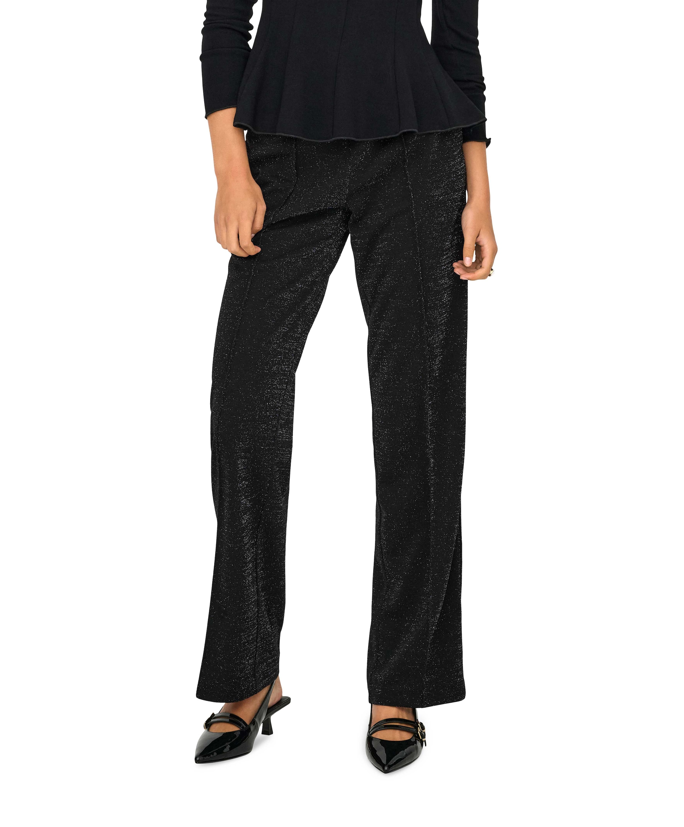 ONLPOPTRASH-SUKI ALYA LIFE GLITTER dames broek zwart