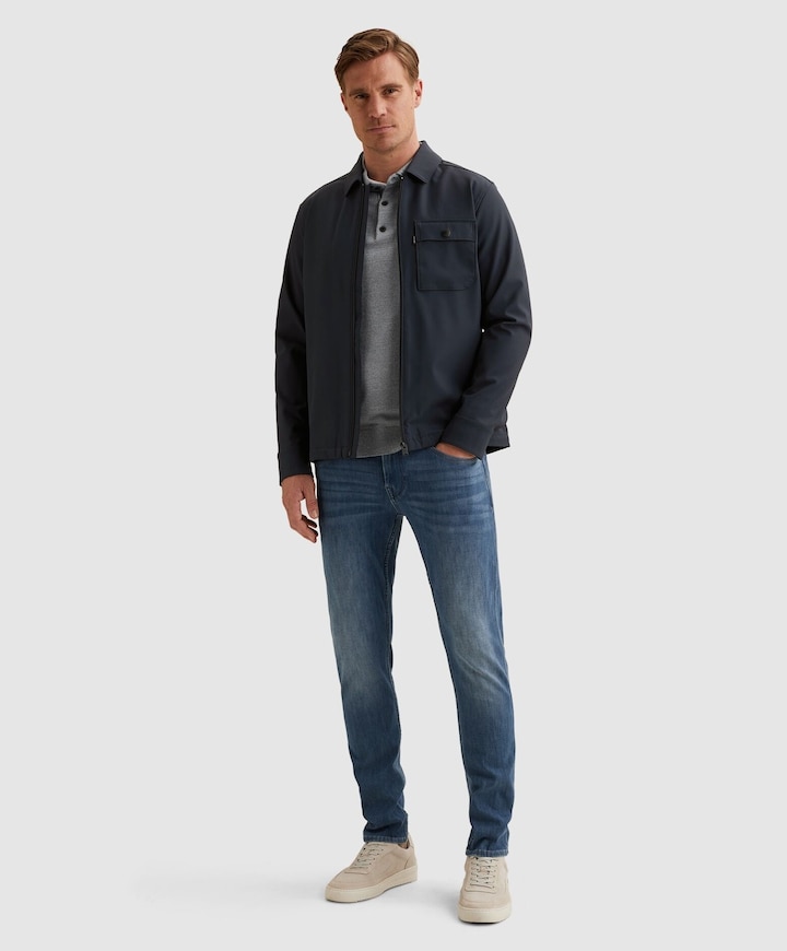 Heren overshirt blauw