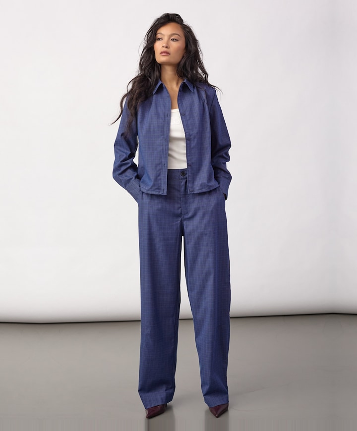 Dames blouse blauw