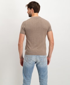 Heren polo beige