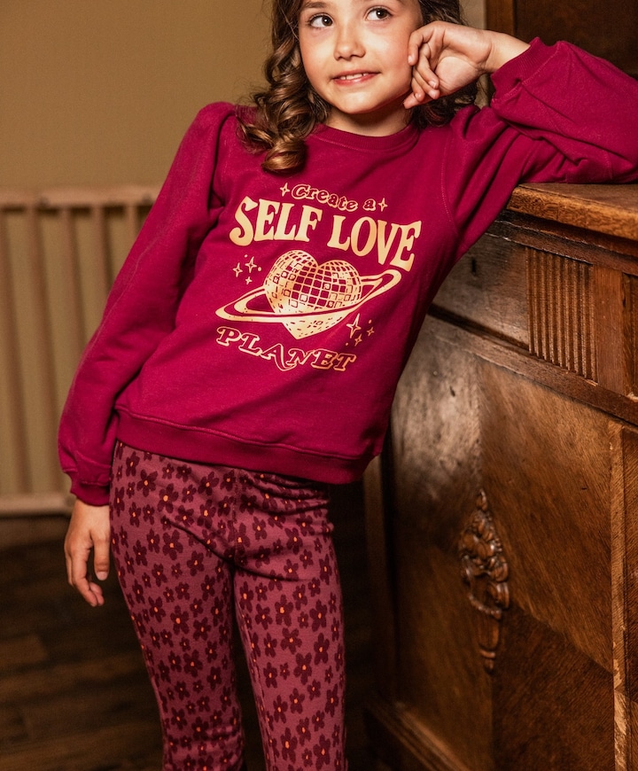 Meisjes sweater bordeaux