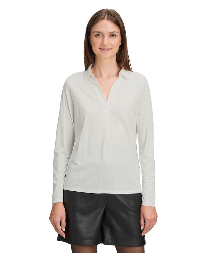 Dames longsleeve ecru