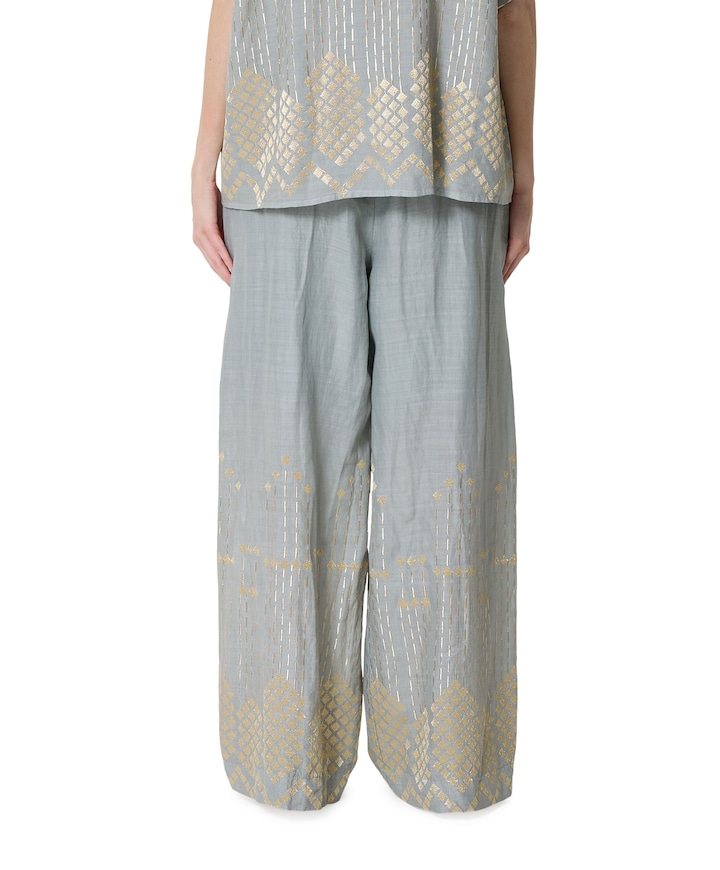 grape loose drawstring dames broek grijs