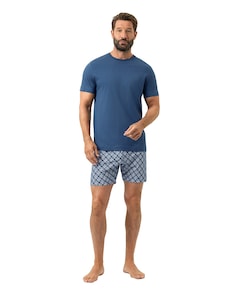 Heren pyjamaset blauw
