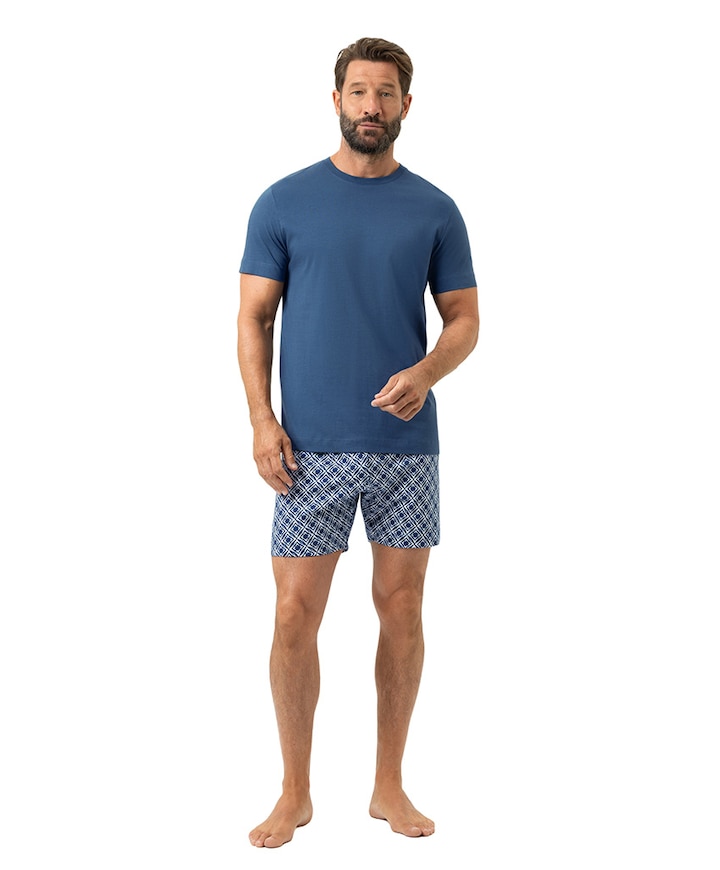 Heren pyjamaset blauw