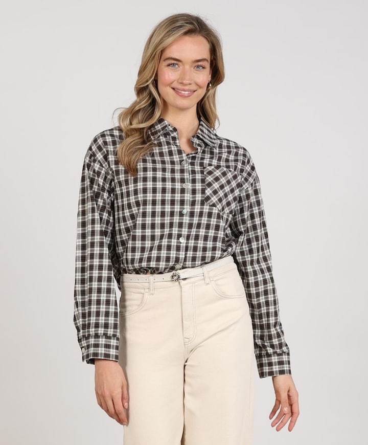 Dames blouse beige