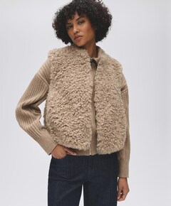 Dames gilet beige