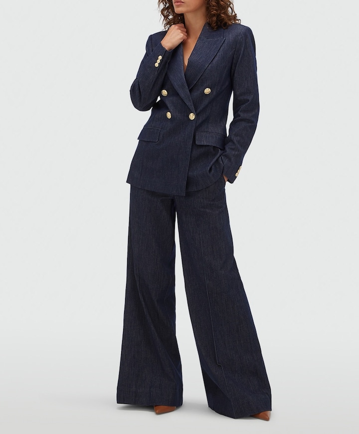 Dames blazer blauw