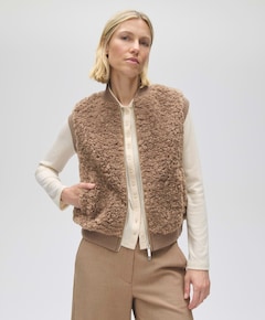 Dames gilet beige