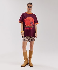 Dames T-shirt bordeaux