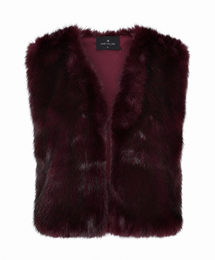 Dames gilet bordeaux