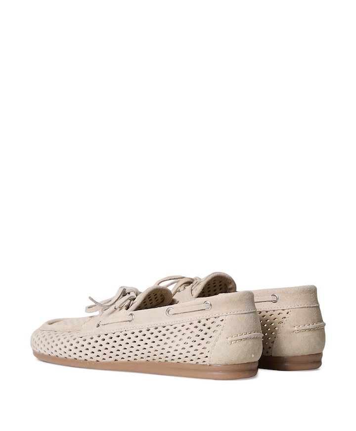 Boat loafer dames beige