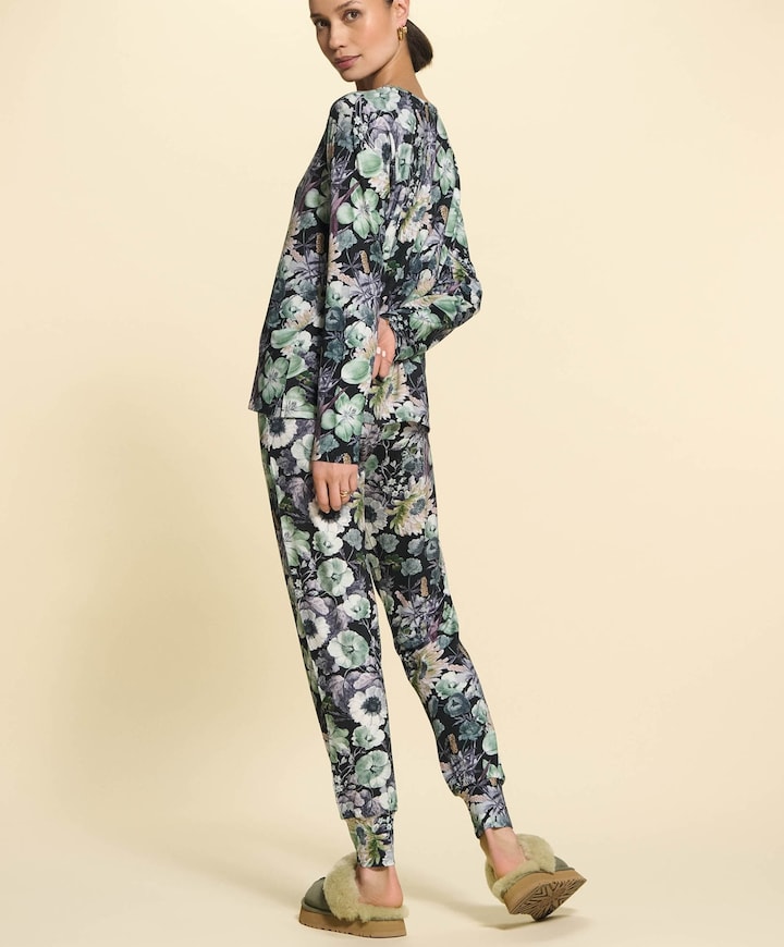 Dames pyjamabroek grijs