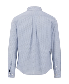Heren overhemd lange mouw blauw