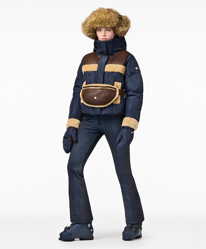 Dames ski-jas blauw
