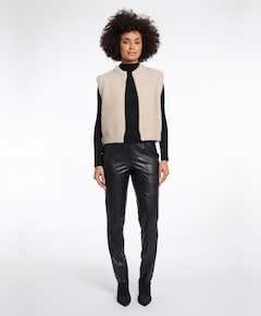 Dames gilet beige