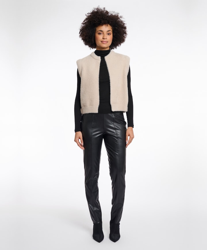 Dames gilet beige