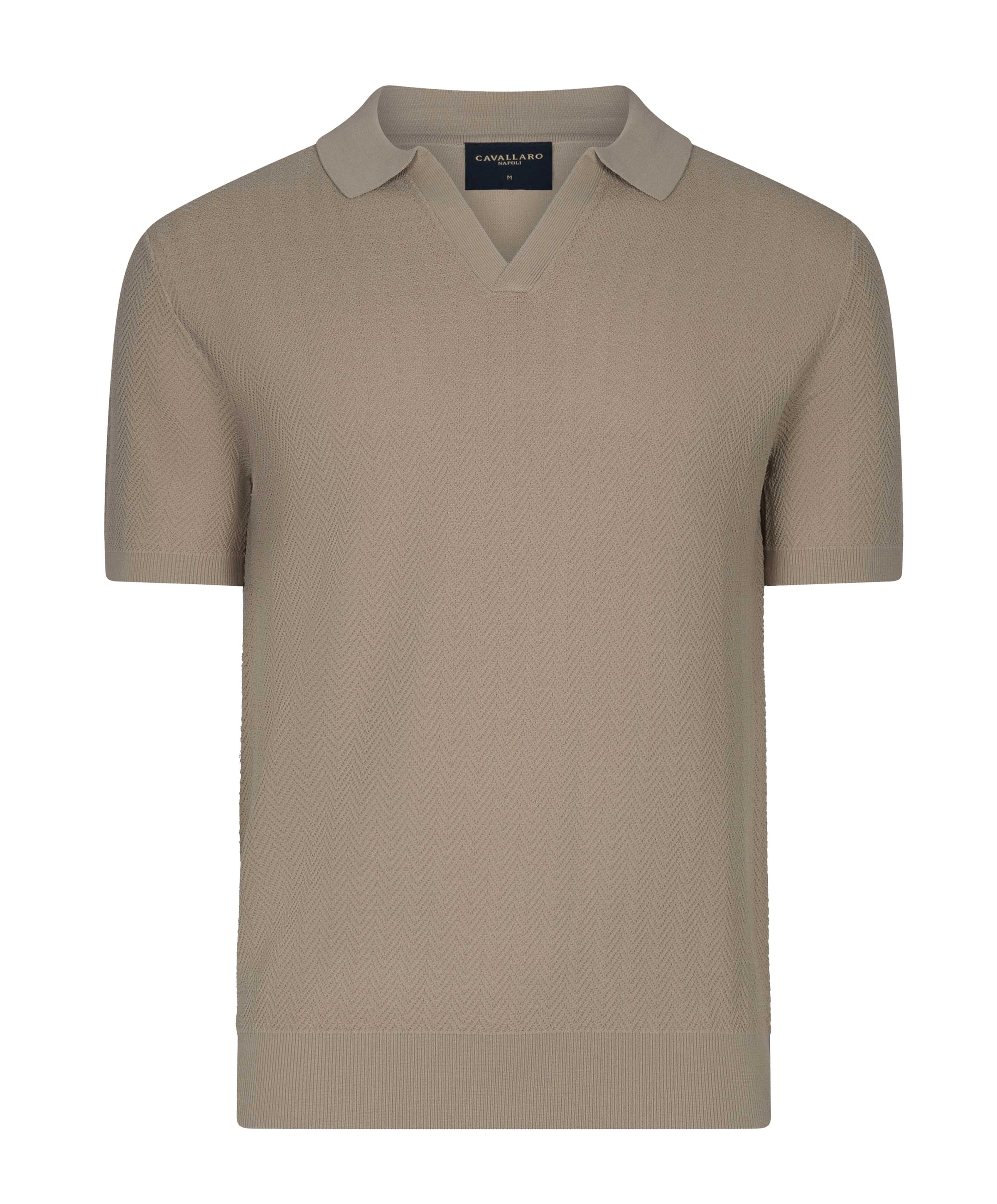 Heren polo beige